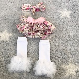 silk headband diaper cover and leg warmers